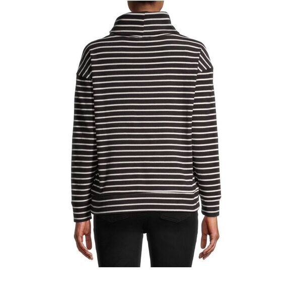 Time and Tru Black and White Striped Top Extra Large - Picture 4 of 10